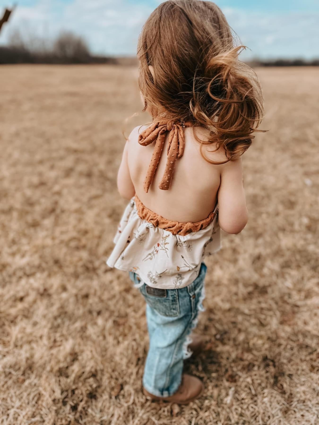 Vintage floral Kimmy top