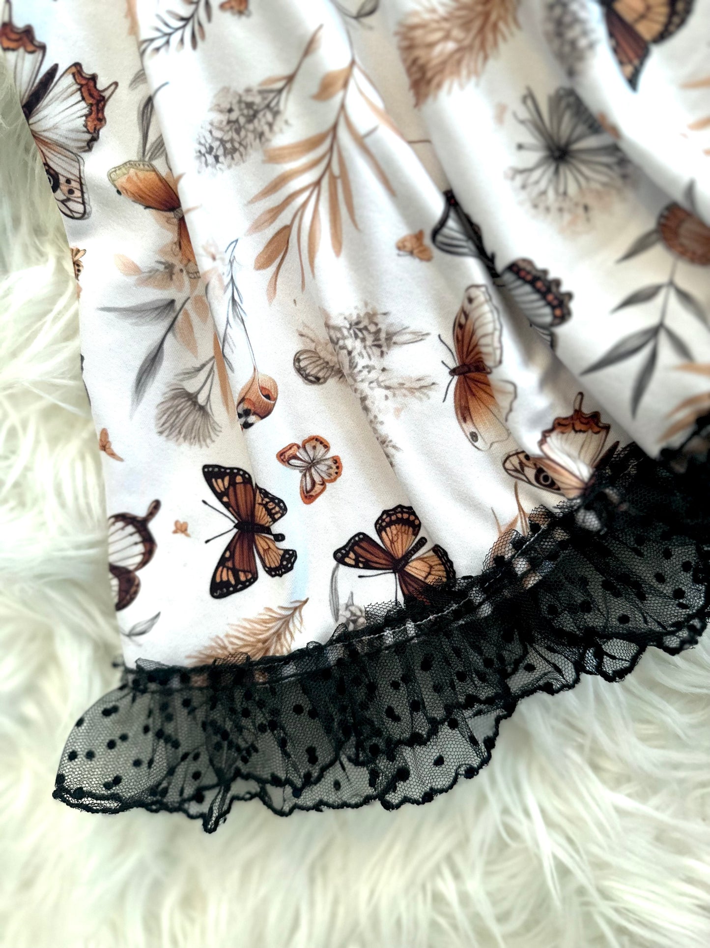 Butterfly garden halter dress